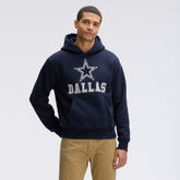 Dallas Cowboys IconicFleece Flocked Hoodie - Navy - Fanatics