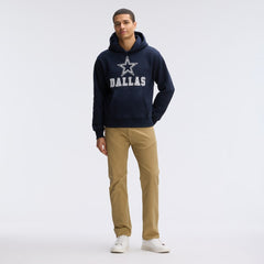 Dallas Cowboys IconicFleece Flocked Hoodie - Navy - Fanatics