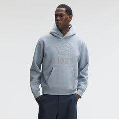 Detroit Lions IconicFleece Flocked Hoodie - Light Blue - Fanatics