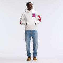 Buffalo Bills IconicFleece Letterman Hoodie - Oatmeal - Fanatics