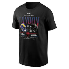 Los Angeles Rams vs. Jacksonville Jaguars International Games London 2025 T-Shirt - Black - Nike