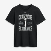 Seattle Seahawks Super Bowl LX Champions Locker Room Trophy Collection Replica T-Shirt - Black - Nike