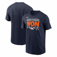 Denver Broncos 2025 AFC West Division Champions Locker Room Trophy Collection T-Shirt - Navy - Nike