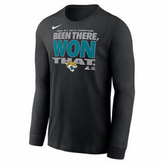 Jacksonville Jaguars 2025 AFC South Division Champions Locker Room Trophy Collection Long Sleeve T-Shirt - Black - Nike
