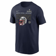 New England Patriots 2025 AFC Champions Glory Shield T-Shirt - Navy - Nike