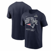 New England Patriots Super Bowl LX Clear Sign T-Shirt - Navy - Nike