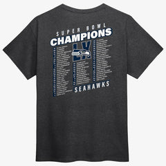 Seattle Seahawks Super Bowl LX Champions Best Teammates Roster T-Shirt - Heather Charcoal - Fanatics
