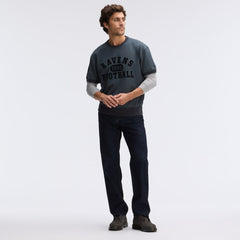 Baltimore Ravens IconicFleece Short Sleeve Sweatshirt - Charcoal - Fanatics