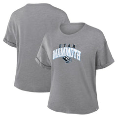 Utah Mammoth Fanatics Women's Tribute Tri-Blend Boxy T-Shirt - Heather Gray | Fanatics discount