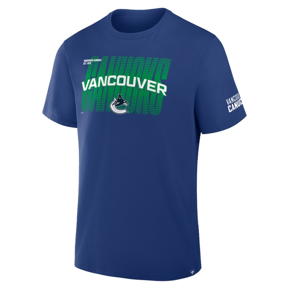 Vancouver Canucks Fanatics Team Vision Legacy T-Shirt - Blue | Fanatics Clearance