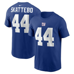 Cam Skattebo New York Giants Name & Number T-Shirt - Royal - Nike