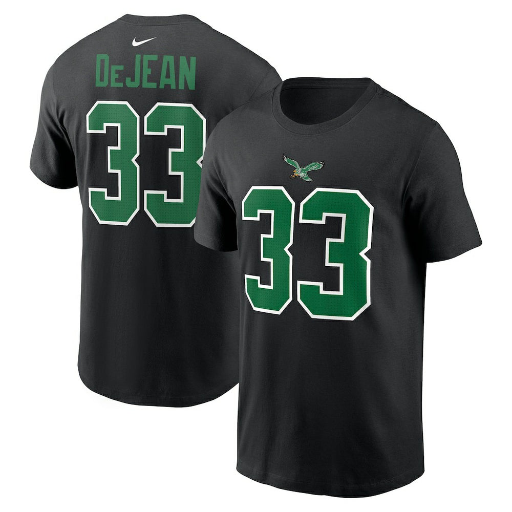 Cooper DeJean Philadelphia Eagles Player Name & Number T-Shirt - Black - Nike
