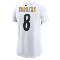 Aaron Rodgers Pittsburgh Steelers Women's Name & Number T-Shirt - White - Nike