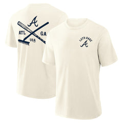 Atlanta Braves Fanatics Nostalgia Stadium Slub T-Shirt Sale