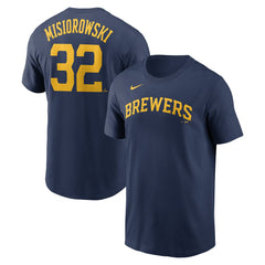 Jacob Misiorowski Milwaukee Brewers Nike Fuse Name & Number T-Shirt Discount