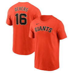 Rafael Devers San Francisco Giants Nike Name & Number T-Shirt for sale