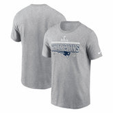 New England Patriots 2025 AFC Champions Locker Room Trophy Collection T-Shirt - Heather Gray - Nike