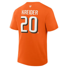 Chris Kreider Anaheim Ducks Fanatics Authentic Stack Name & Number T-Shirt - Orange | Fanatics near me