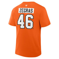 Trevor Zegras Philadelphia Flyers Fanatics Authentic Stack Name & Number T-Shirt - Orange | Fanatics sale