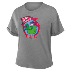 Philadelphia Phillies Fanatics Women's Tribute IYKYK Tri-Blend Boxy T-Shirt Outlet