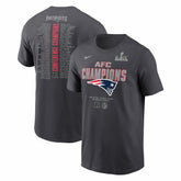 New England Patriots 2025 AFC Champions Roster T-Shirt - Anthracite - Nike