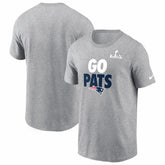 New England Patriots Super Bowl LX Fast As Fast Gets T-Shirt - Heather Gray - Nike