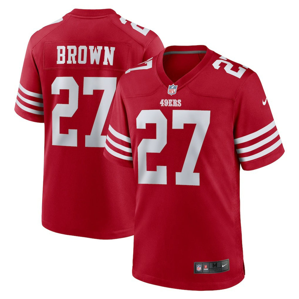 Ji'Ayir Brown San Francisco 49ers Team Game Jersey - Scarlet - Nike