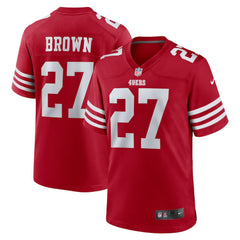 Ji'Ayir Brown San Francisco 49ers Team Game Jersey - Scarlet - Nike