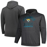 Jacksonville Jaguars Big & Tall Pullover Hoodie - Heather Charcoal - Fanatics