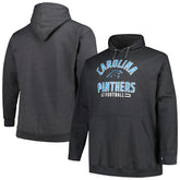 Carolina Panthers Big & Tall Pullover Hoodie - Heather Charcoal - Fanatics