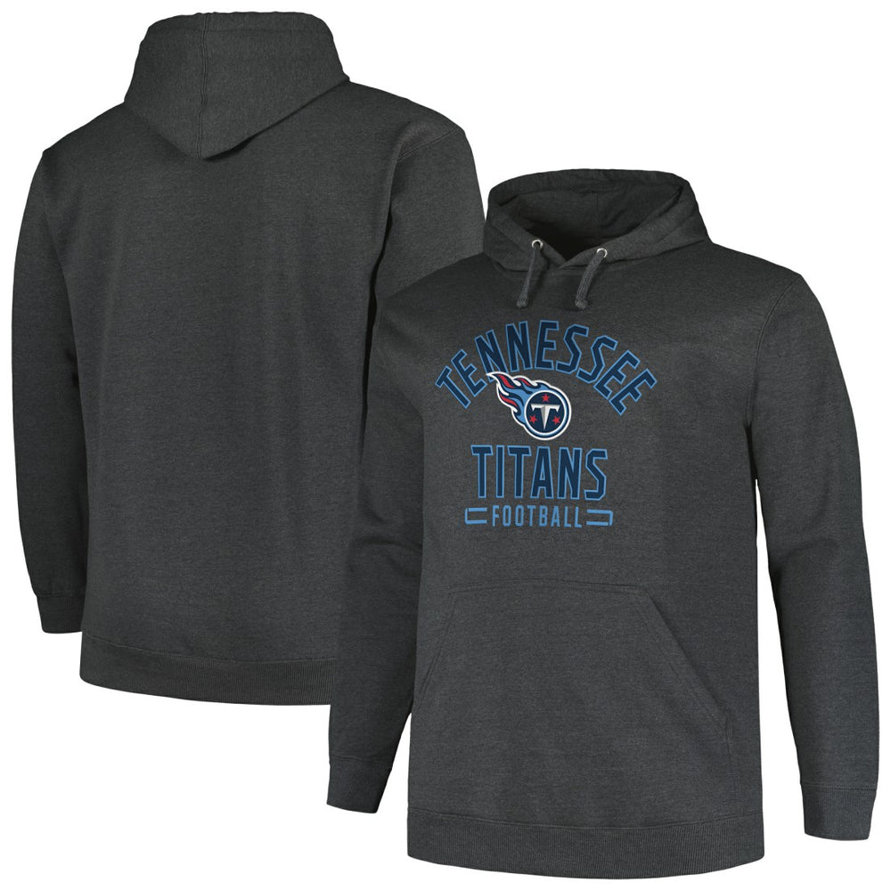 Tennessee Titans Big & Tall Pullover Hoodie - Heather Charcoal - Fanatics