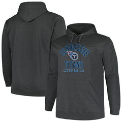 Tennessee Titans Big & Tall Pullover Hoodie - Heather Charcoal - Fanatics