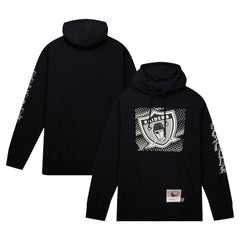 Las Vegas Raiders Gridiron Classics Big Face 7.0 Pullover Hoodie - Black - Mitchell & Ness