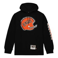 Cincinnati Bengals Gridiron Classics Big Face 7.0 Pullover Hoodie - Black - Mitchell & Ness