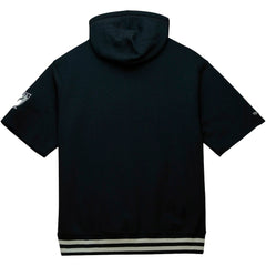 Las Vegas Raiders Pre-Game Short Sleeve Pullover Hoodie - Black - Mitchell & Ness