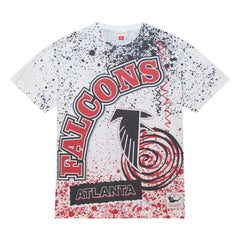 Atlanta Falcons Team Burst Sublimated T-Shirt - White - Mitchell & Ness