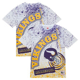 Minnesota Vikings Team Burst Sublimated T-Shirt - White - Mitchell & Ness