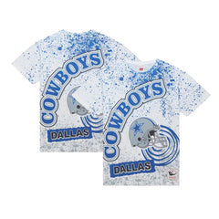 Dallas Cowboys Team Burst Sublimated T-Shirt - White - Mitchell & Ness