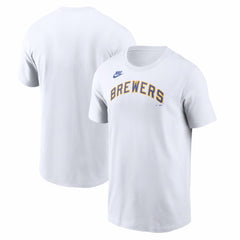 Milwaukee Brewers Nike Cooperstown Collection Wordmark T-Shirt Outlet