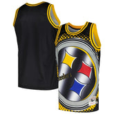 Pittsburgh Steelers Big Face 7.0 Fashion Tank Top - Black - Mitchell & Ness