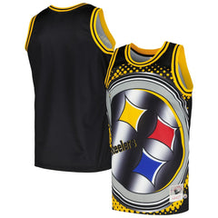 Pittsburgh Steelers Big Face 7.0 Fashion Tank Top - Black - Mitchell & Ness