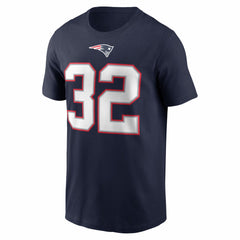 TreVeyon Henderson New England Patriots Name & Number T-Shirt - Navy - Nike