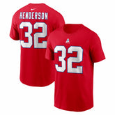 TreVeyon Henderson New England Patriots Name & Number T-Shirt - Red - Nike