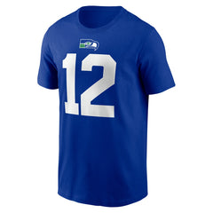 12s Seattle Seahawks Player Name & Number T-Shirt - Royal - Nike