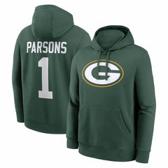 Micah Parsons Green Bay Packers Player Name & Number Fleece Hoodie - Green - Nike