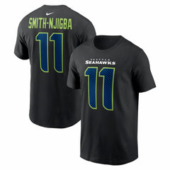 Jaxon Smith-Njigba Seattle Seahawks Carbon Name & Number T-Shirt - Black - Nike