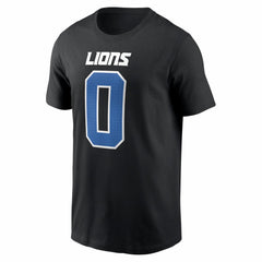 Jahmyr Gibbs Detroit Lions Carbon Name & Number T-Shirt - Black - Nike