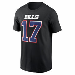 Josh Allen Buffalo Bills Carbon Name & Number T-Shirt - Black - Nike
