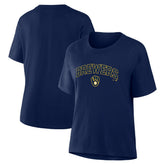 Milwaukee Brewers Fanatics Women's Lockup Legacy T-Shirt Outlet