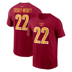 Jacory Croskey-Merritt Washington Commanders Player Name & Number T-Shirt - Burgundy - Nike